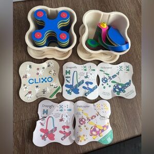 2 complete Clixo Kids magnetic building Sets (60 pieces)